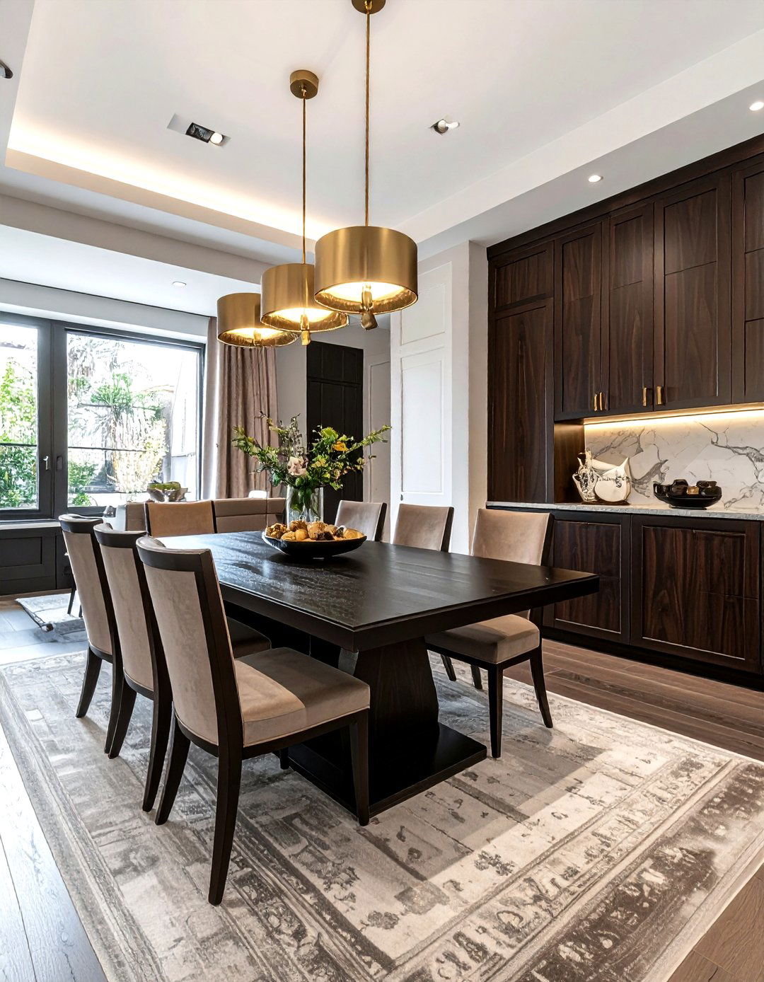 Dark Wood Dining - 30 Asian dining room ideas