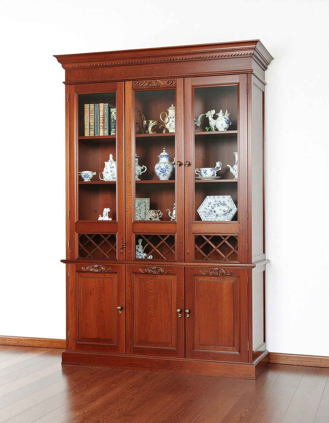 Dark Wood Display Cabinet - 30 living room Victorian furniture ideas