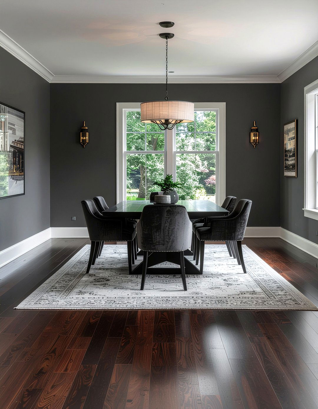 Dark Wood Floor Dining Room - 30 dark dining room ideas