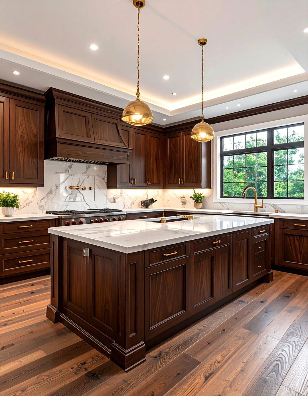 Dark Wood Kitchen - 30 cozy kitchen ideas