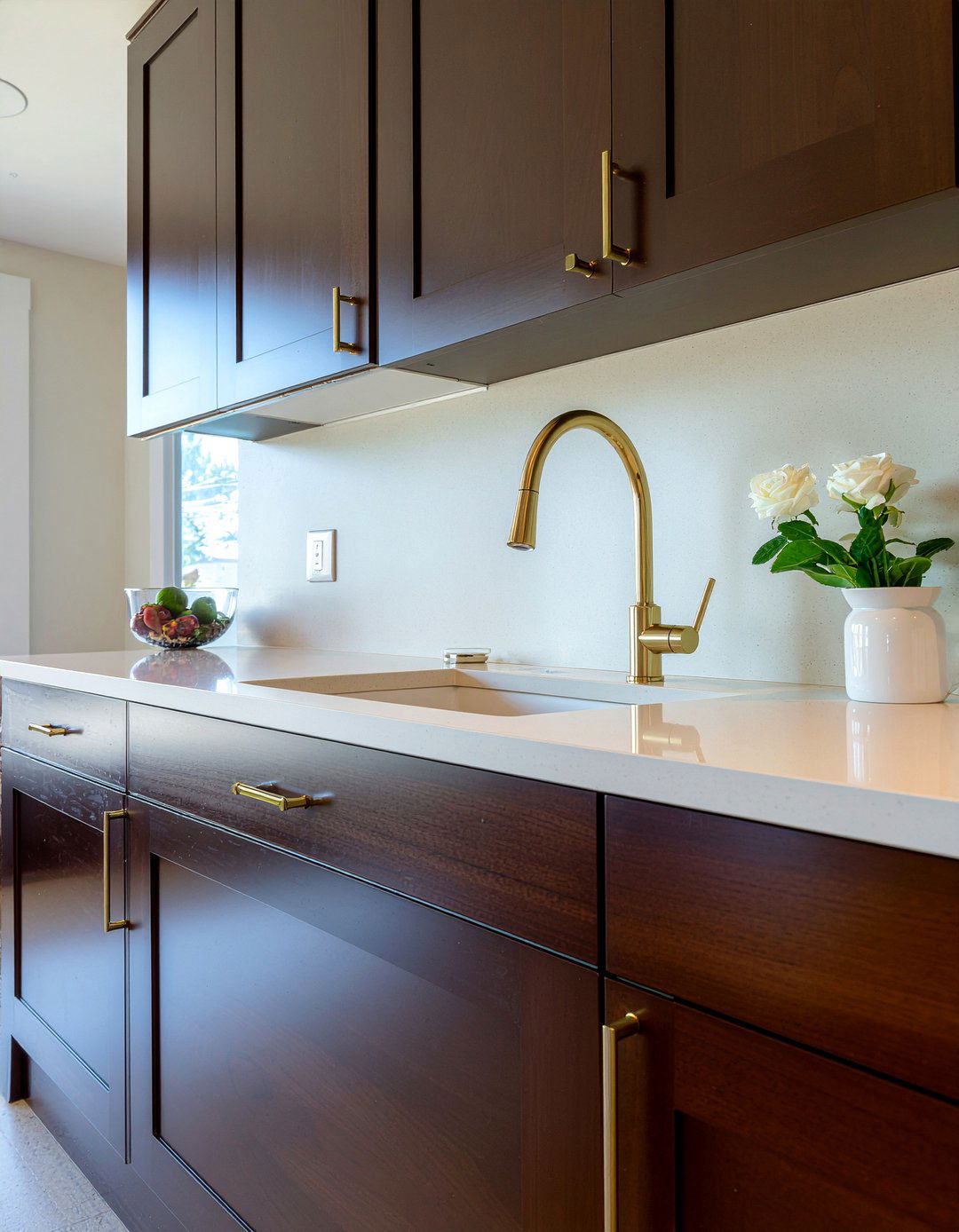 Dark Wood Kitchen Brass Hardware - 30 dark wood kitchen ideas