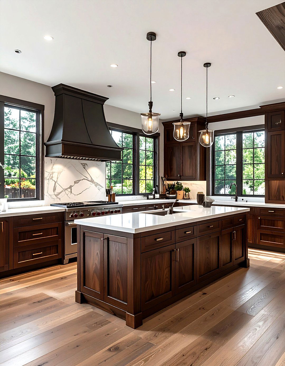 Dark Wood Kitchen Cabinet - 30 lake house kitchen ideas
