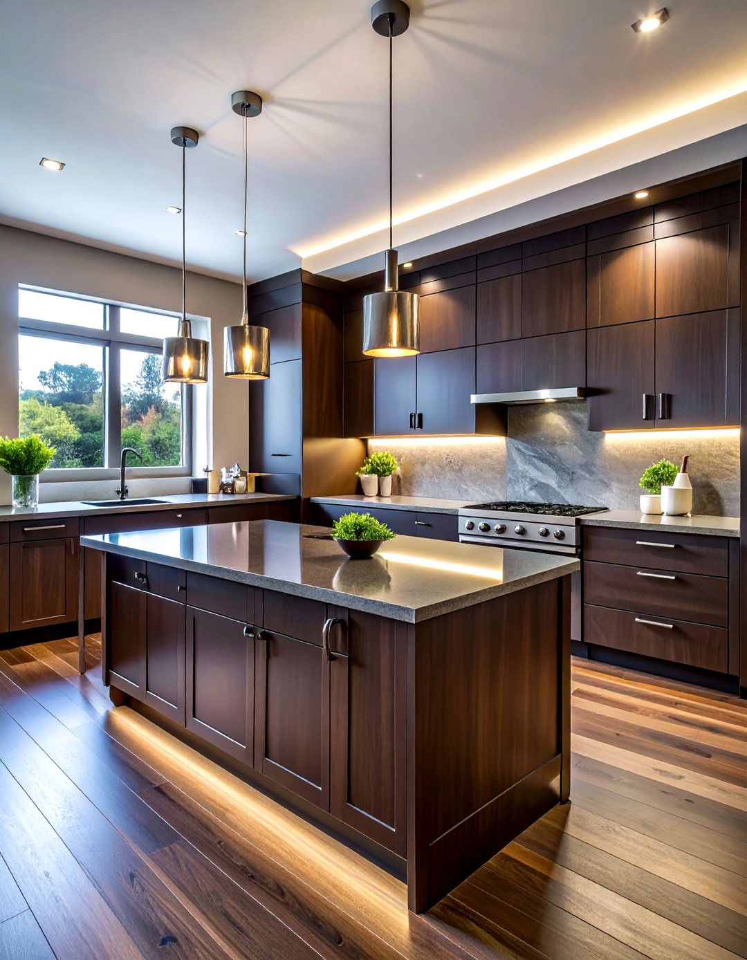 Dark Wood Kitchen Cabinets - 30 warm wood kitchen ideas