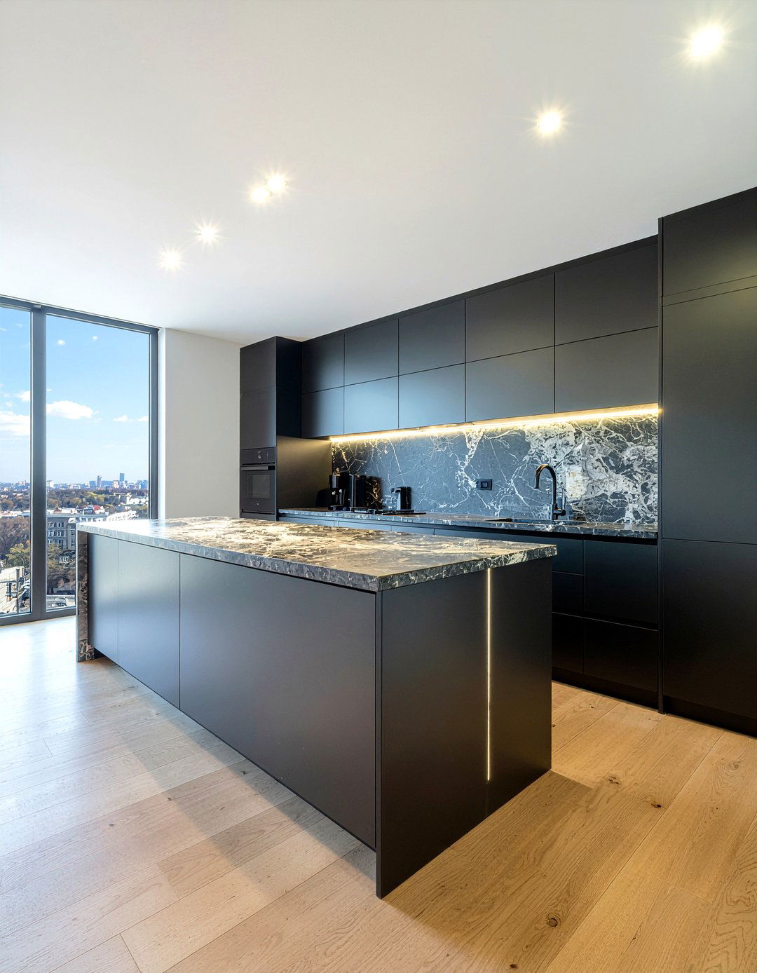 Dark Wood Kitchen Cabinets - 30 penthouse kitchen ideas