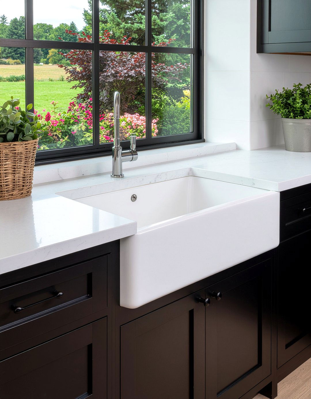 Dark Wood Kitchen Farmhouse Sink - 30 dark wood kitchen ideas