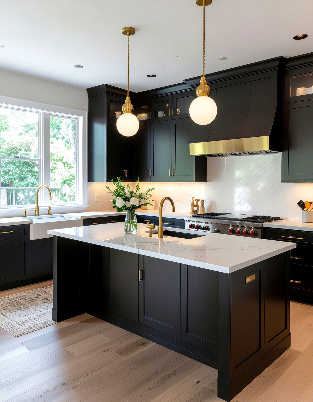 Dark Wood Kitchen Gold Accents - 30 dark wood kitchen ideas