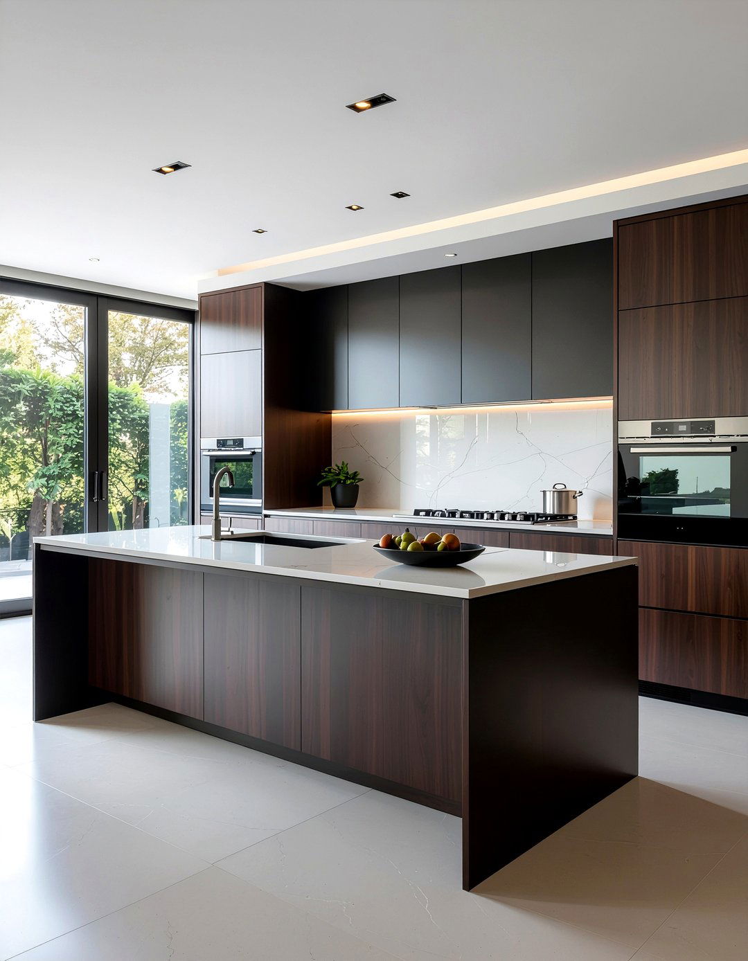 Dark Wood Kitchen Minimalist Style - 30 dark wood kitchen ideas