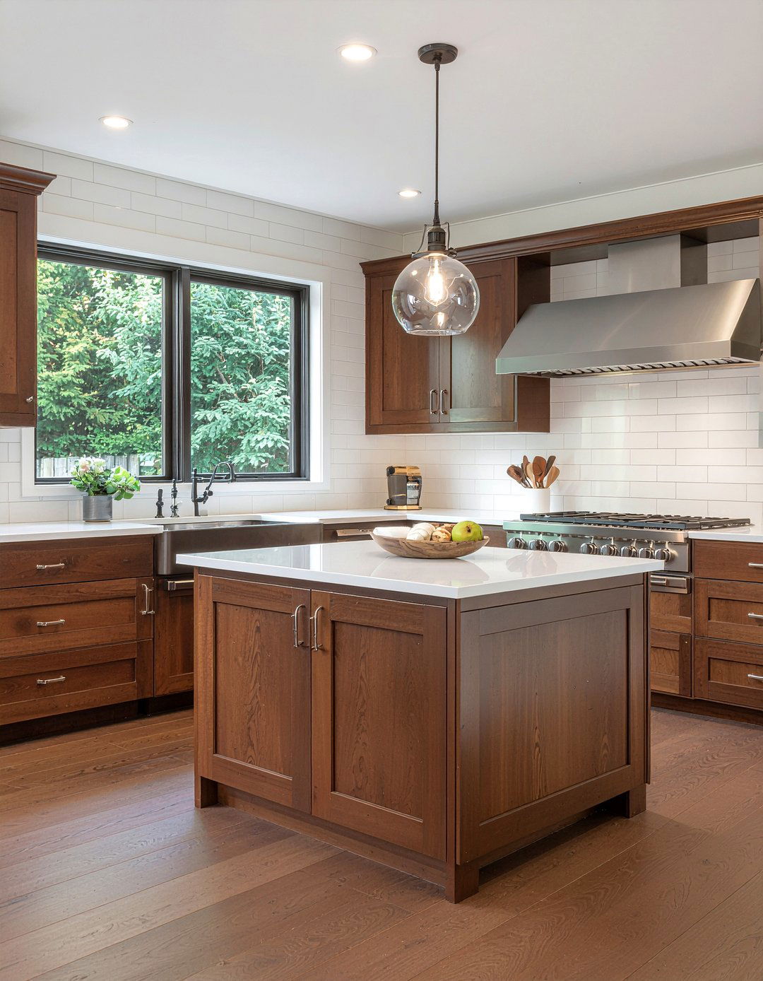 Dark Wood Kitchen Subway Tile - 30 dark wood kitchen ideas