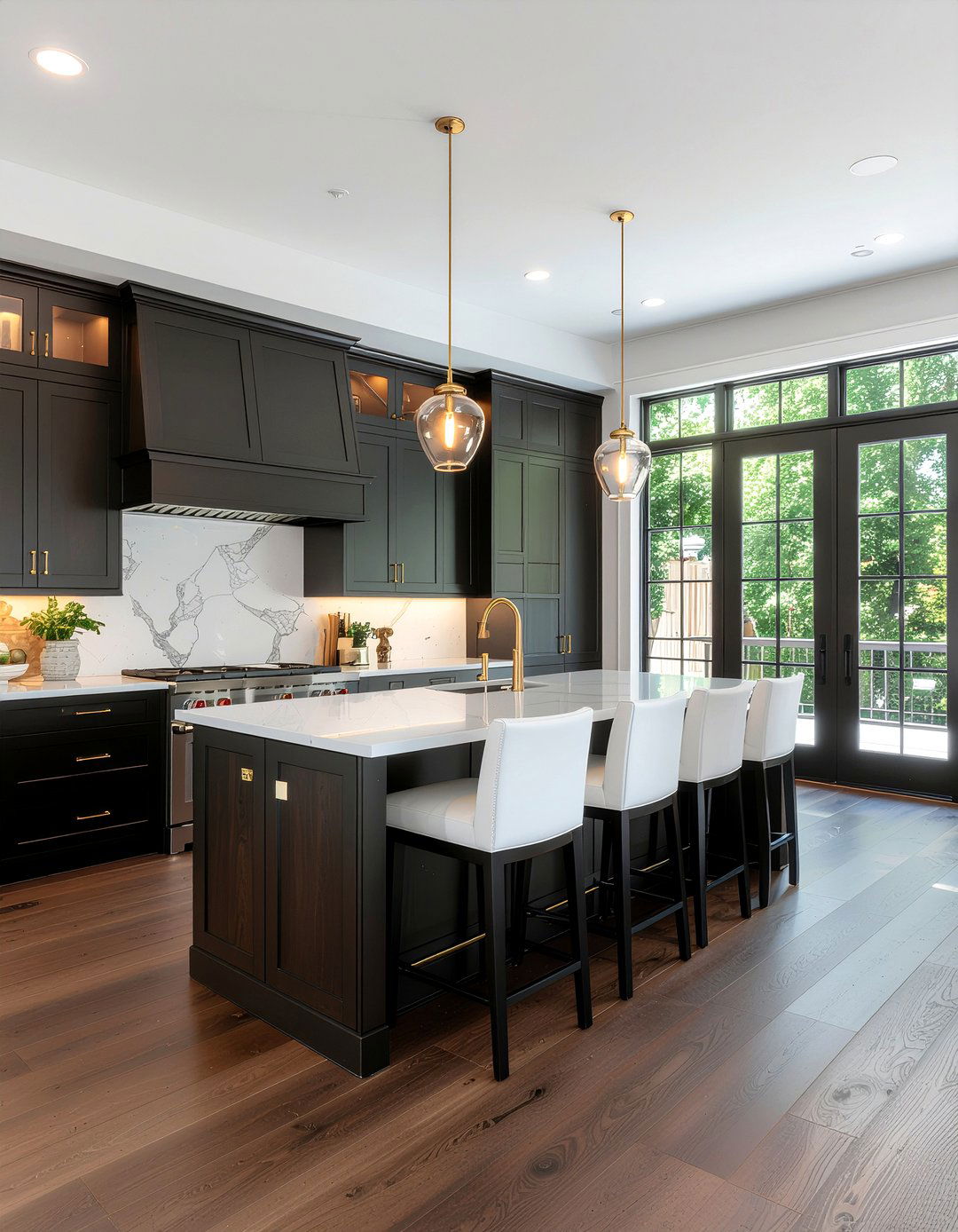 Dark Wood Kitchen White Marble - 30 dark wood kitchen ideas