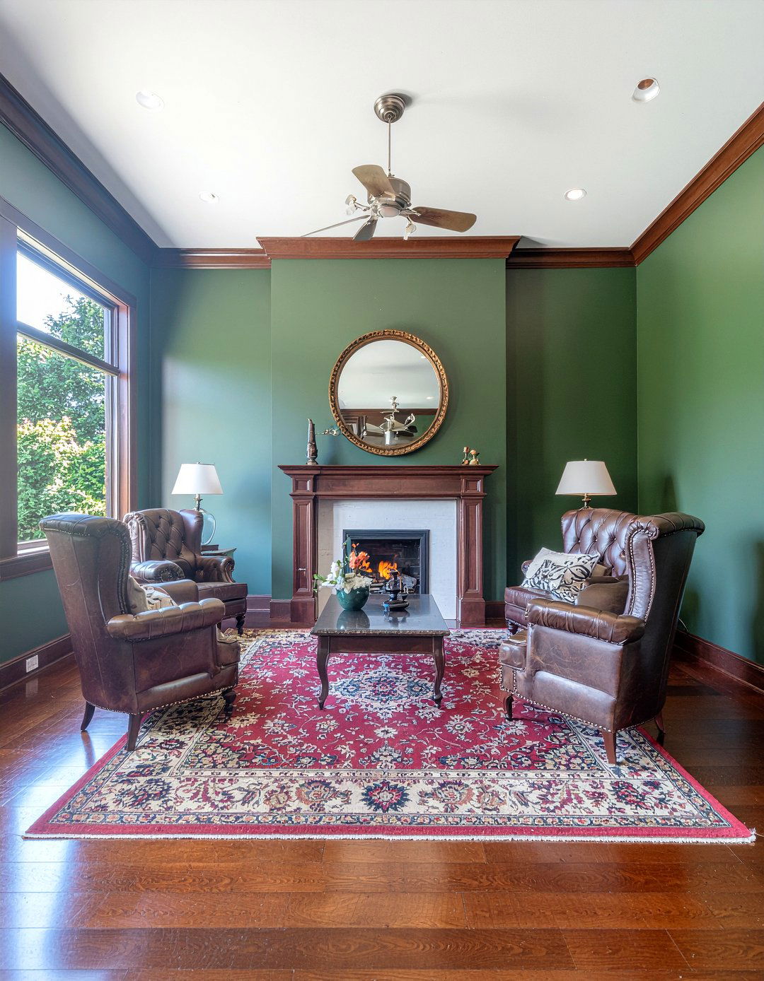 Dark Wood Molding - 30 living room crown molding ideas