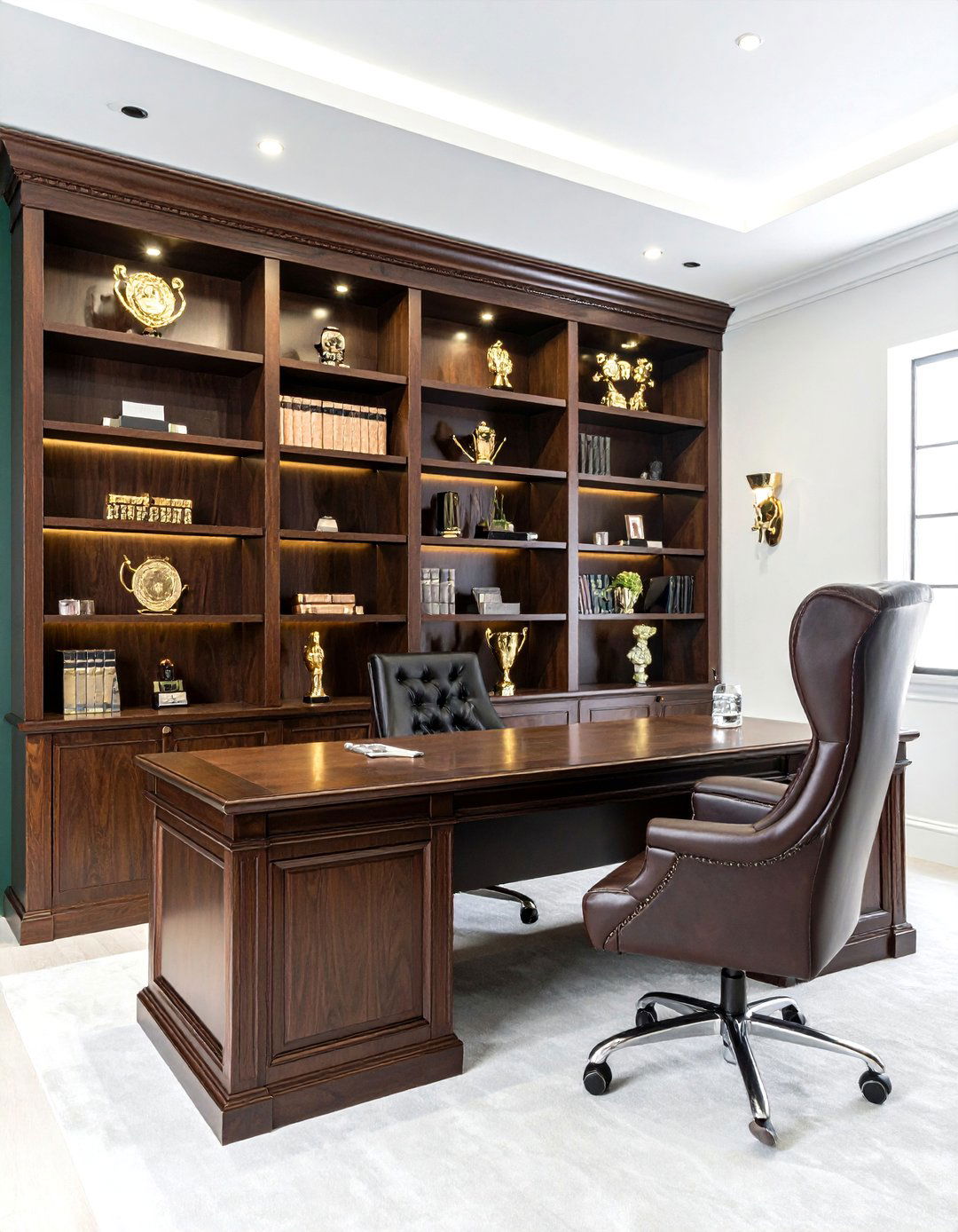 Dark Wood Office Bookshelf - 30 office bookshelf ideas