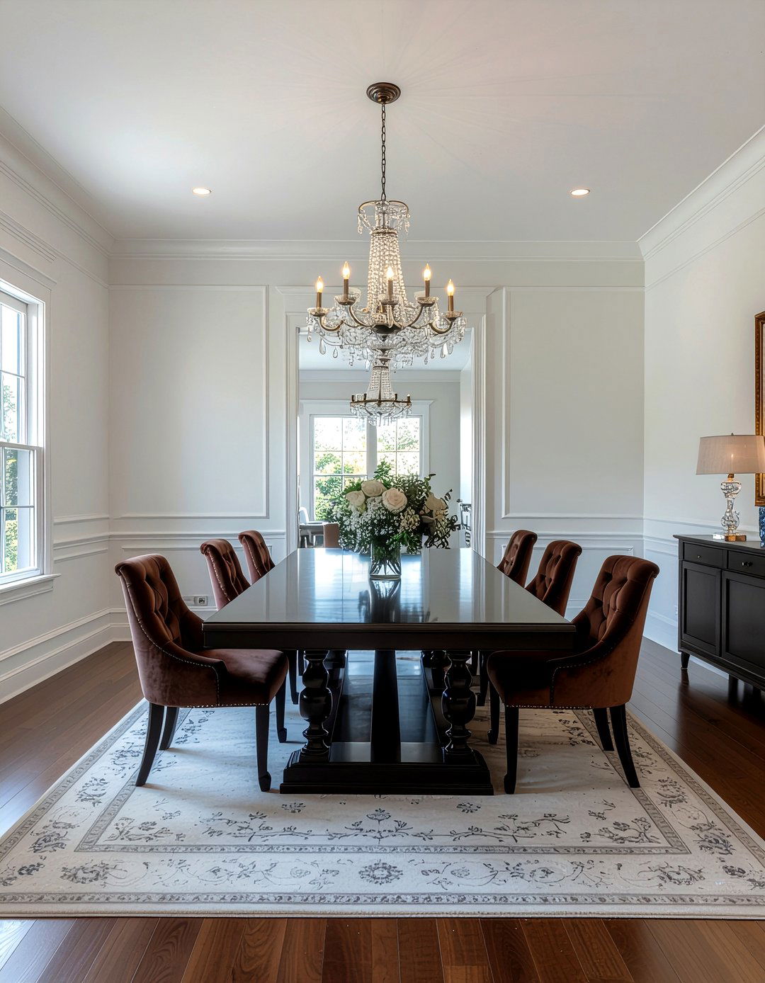 Dark Wood Sideboard - 30 kitchen buffet ideas
