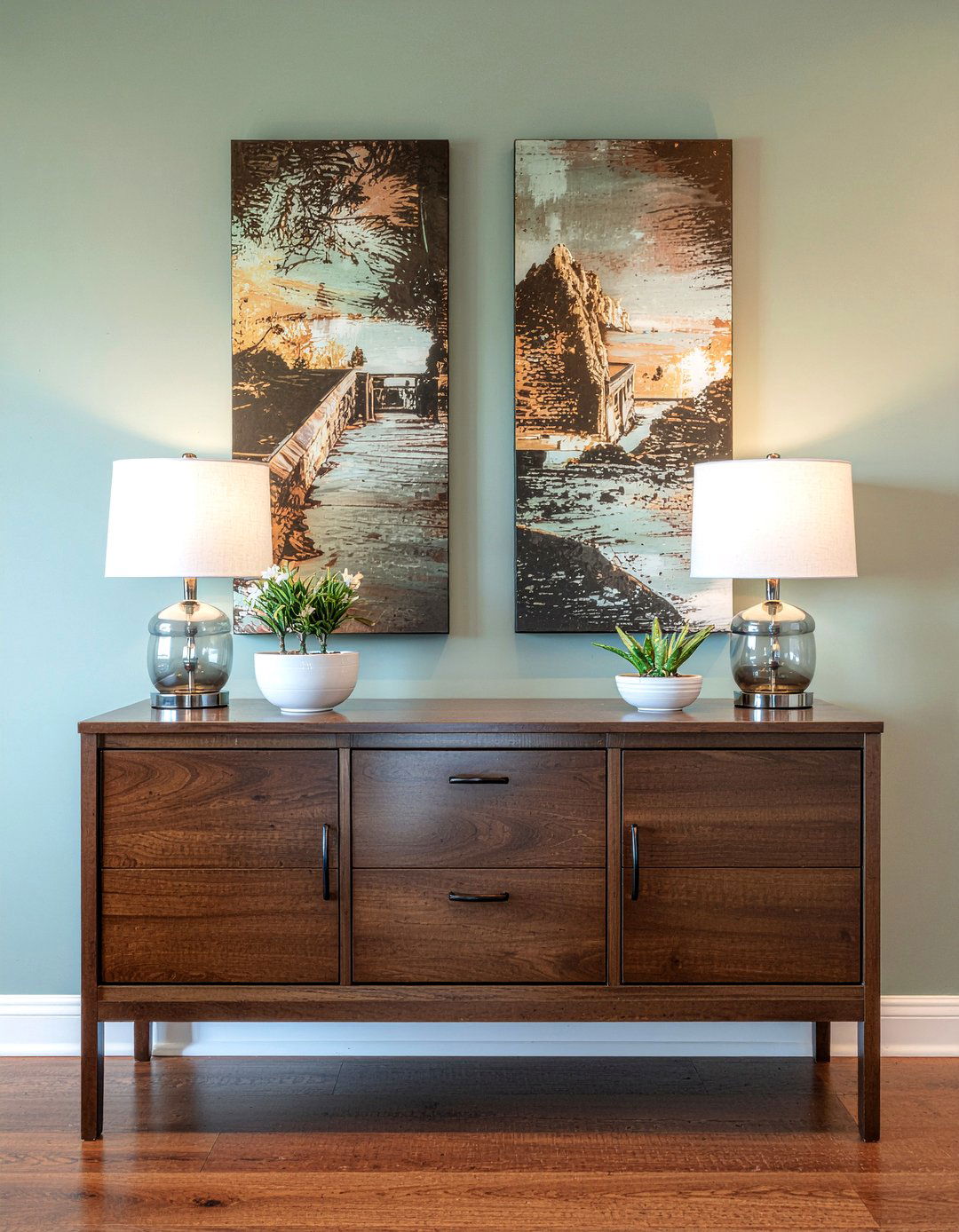 Dark Wood Sideboard Cabinet - 30 farmhouse buffet dining room ideas