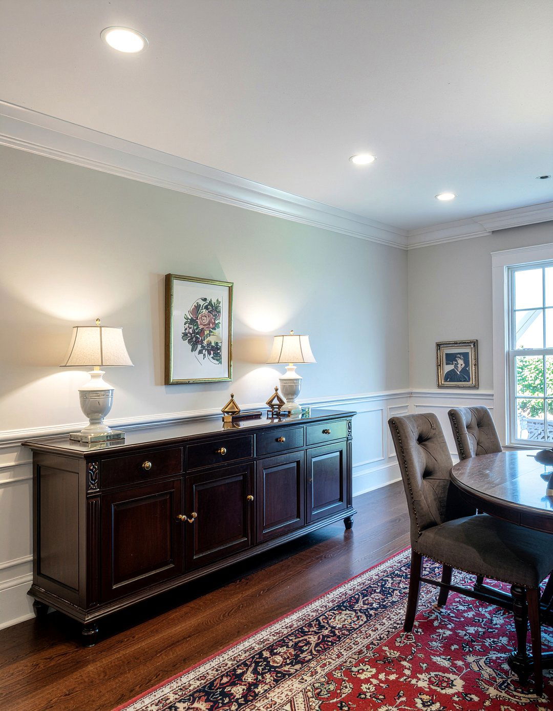 Dark Wood Sideboard - 30 dining room storage cabinet ideas