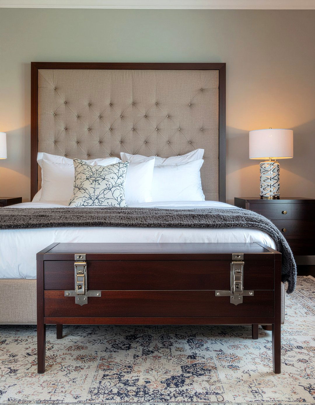 Dark Wood Storage Trunk - 30 bedroom storage chests