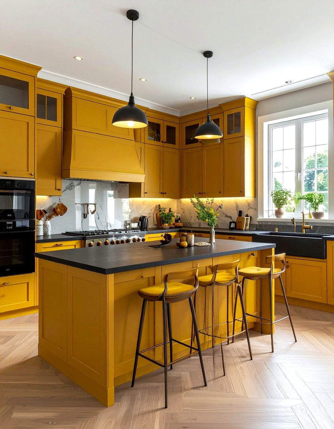 Dark Yellow Kitchen - 30 yellow kitchen ideas