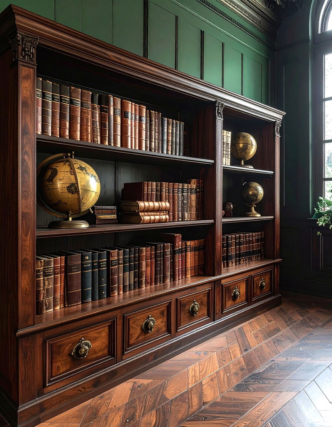 Dark academia bookshelf - 30 bookshelf styling ideas