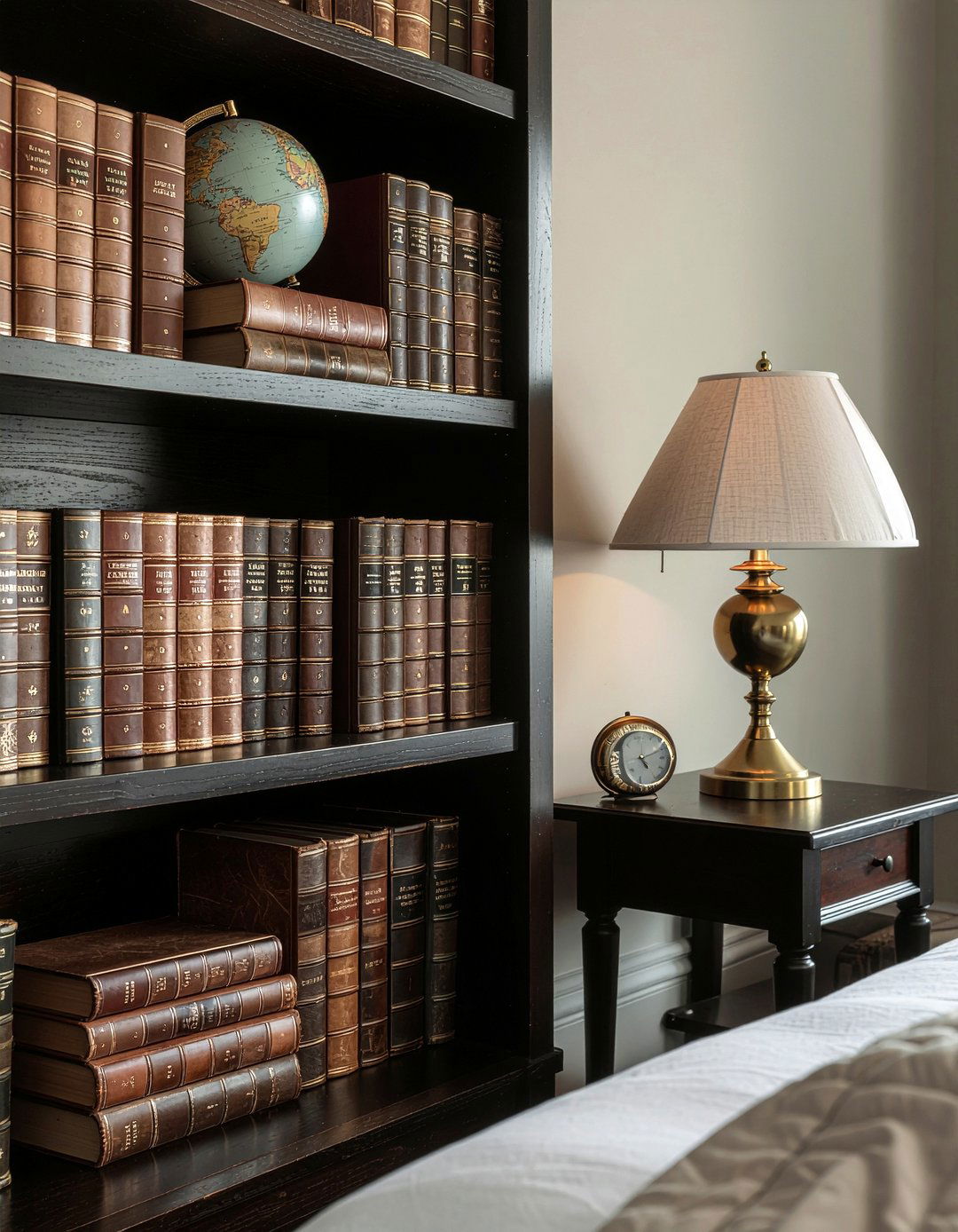 Dark academia bookshelf - 30 gothic bedroom ideas