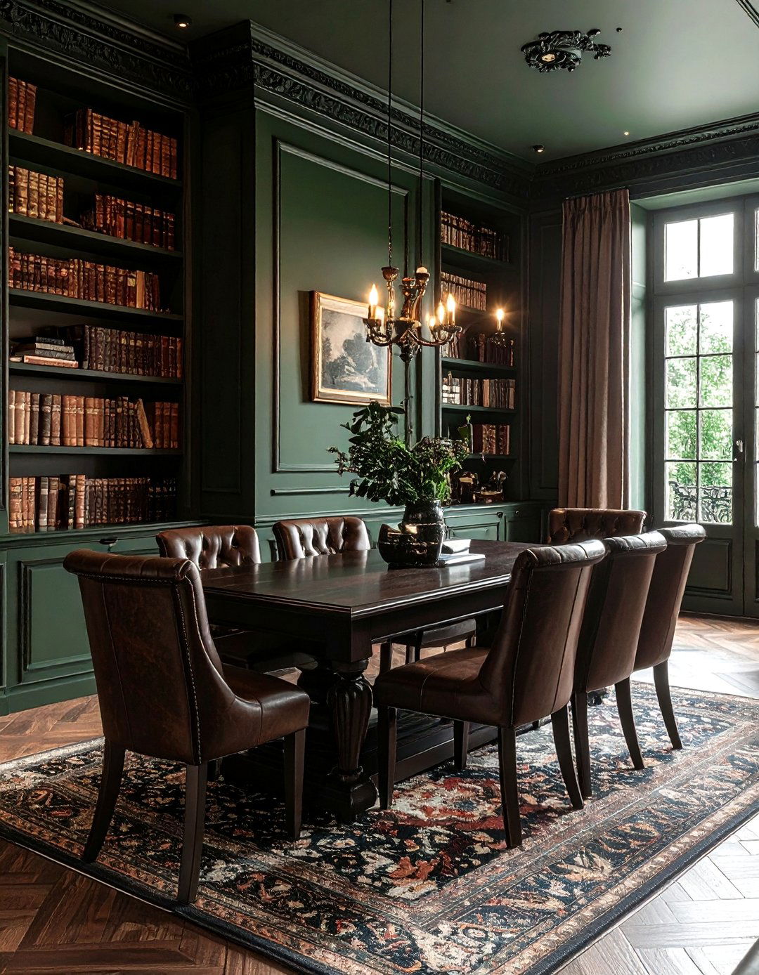 Dark academia dining room - 30 cool dining room ideas