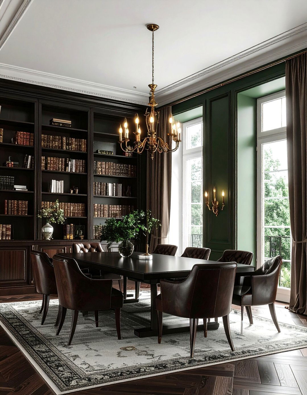 Dark academia dining room - 30 cozy dining room settings