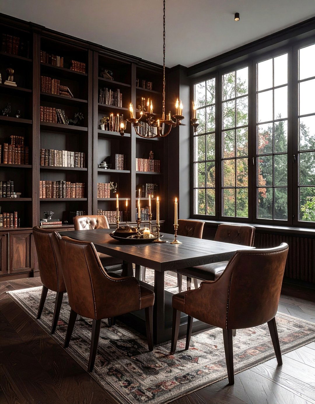 Dark academia dining room - 30 dining room family gathering ideas