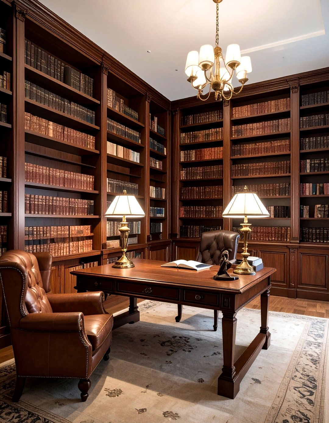 Dark academia library - 30 vintage home decor ideas