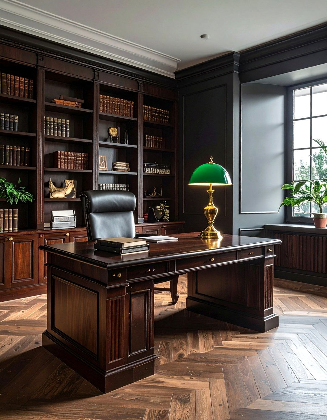 Dark academia office - 30 desk styling ideas