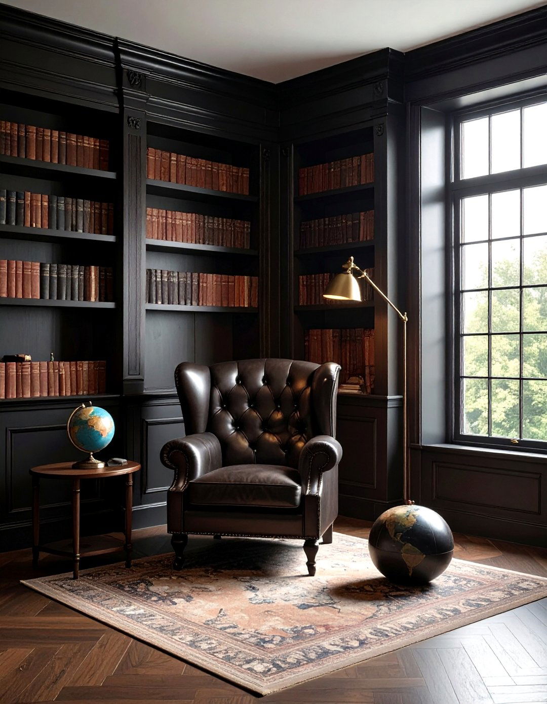 Dark academia reading nook - 30 living room reading nook ideas