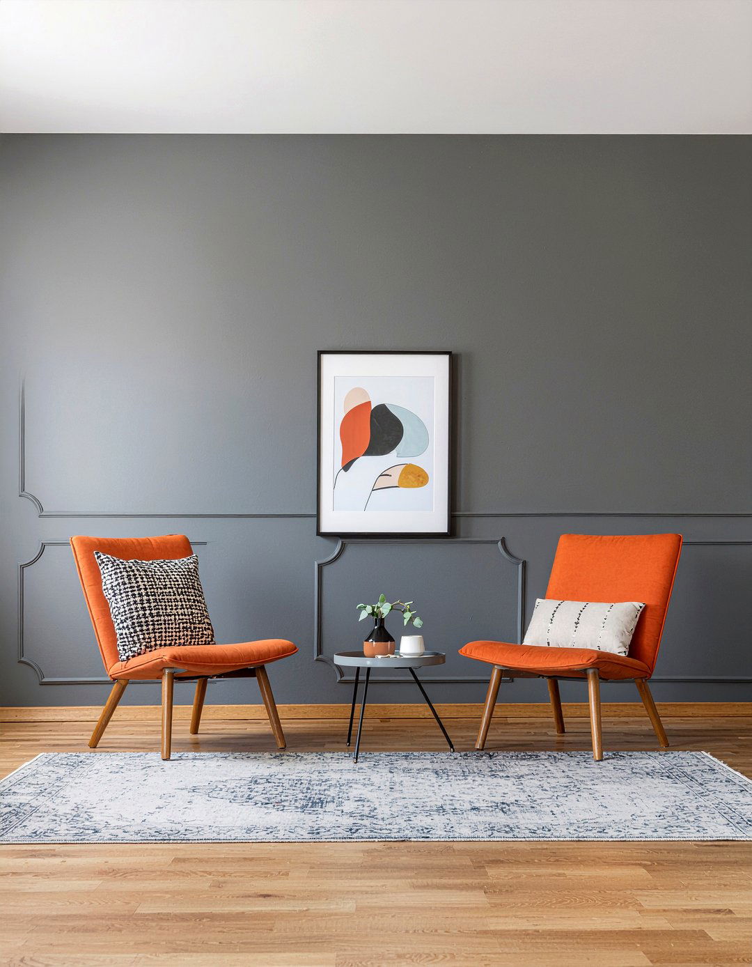 Dark accent wall living room - 30 new build living room ideas