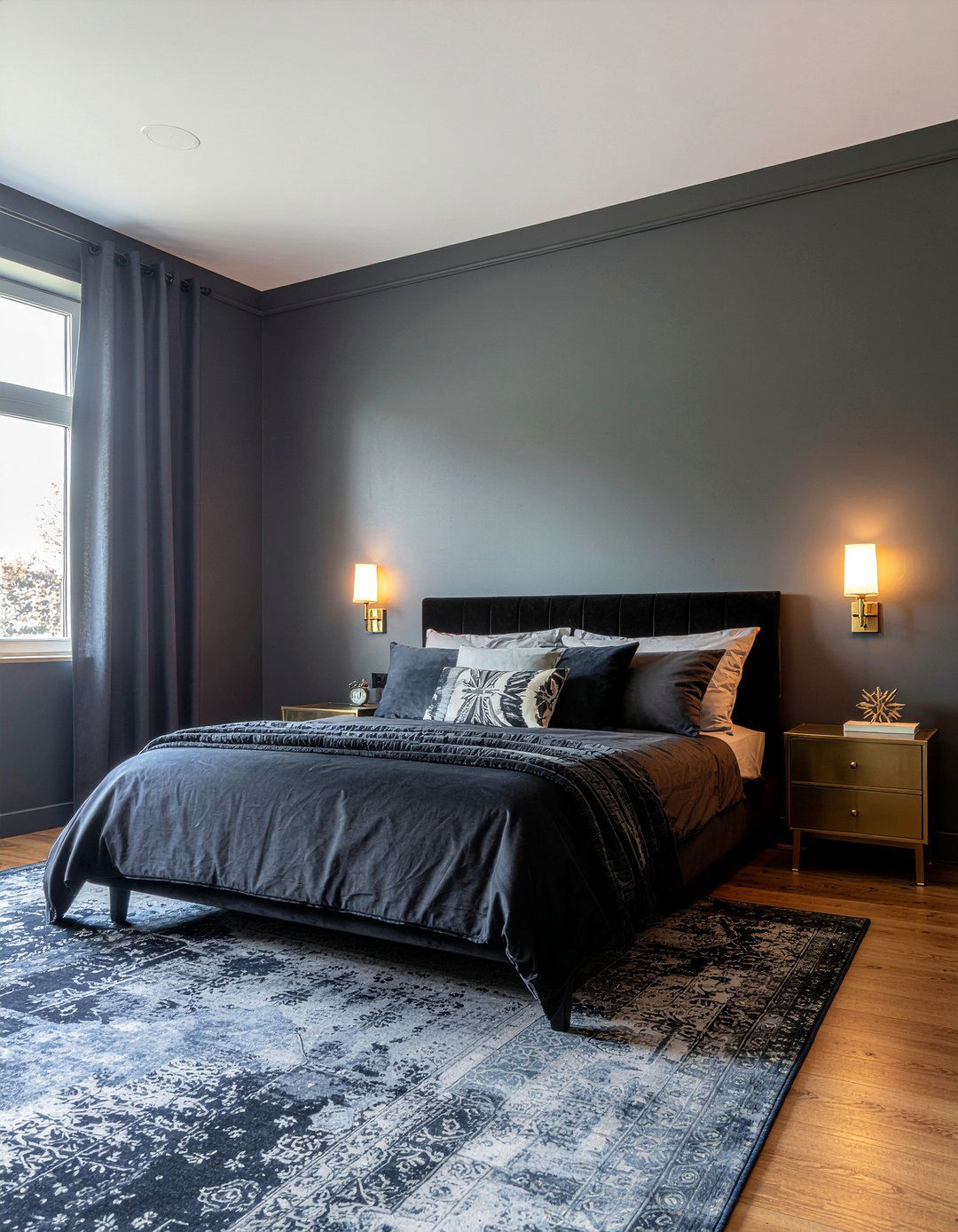 Dark bedroom walls - 30 bedroom decoration ideas