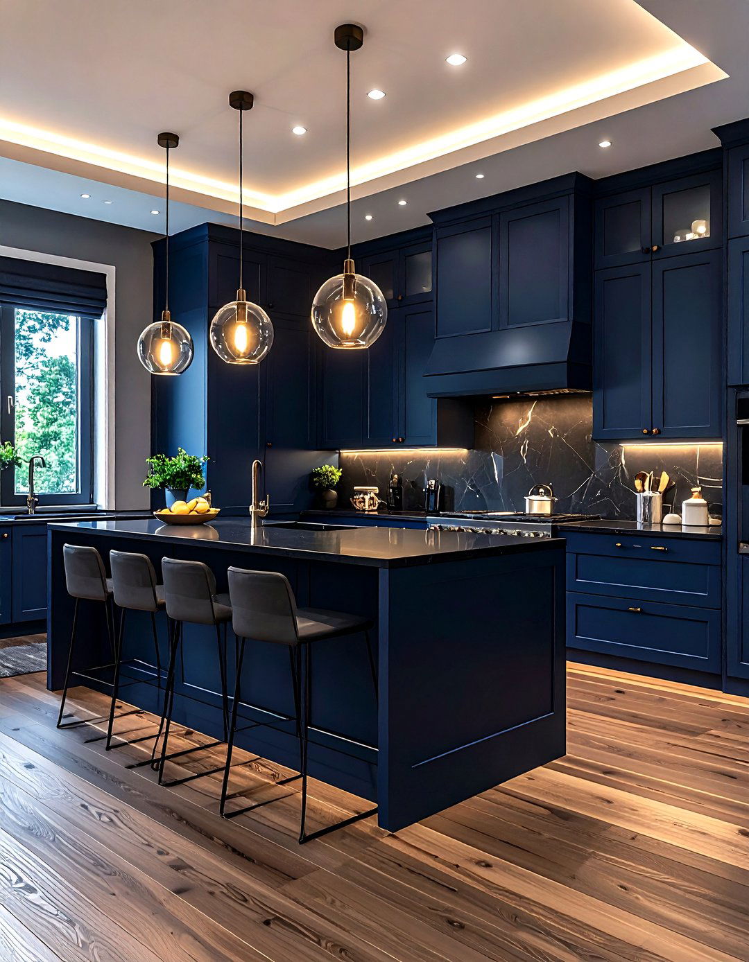 Dark blue kitchen - 30 cool blue kitchen ideas