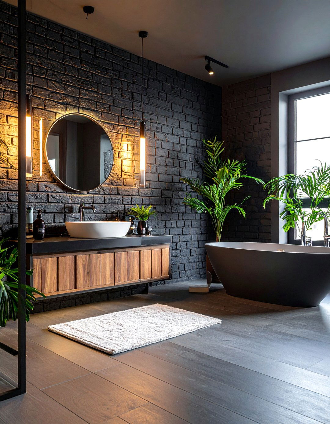 30 Brick Accent Wall Bathroom Ideas for a Custom Design