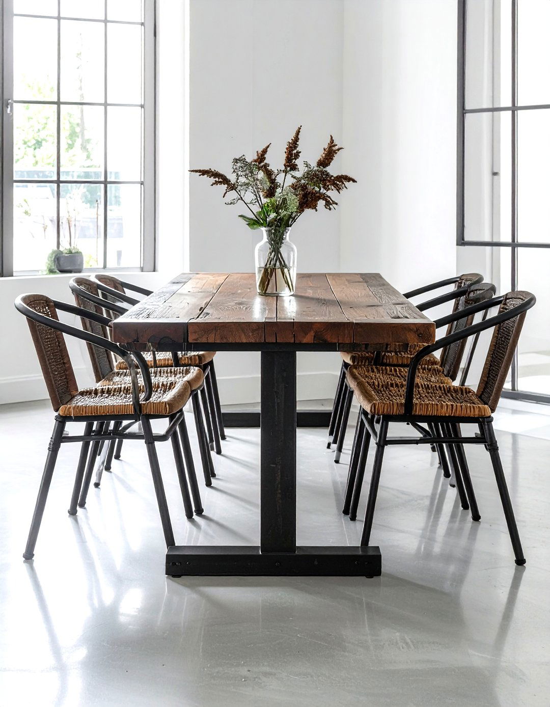 Dark brown wicker dining chairs - 30 wicker dining chair ideas