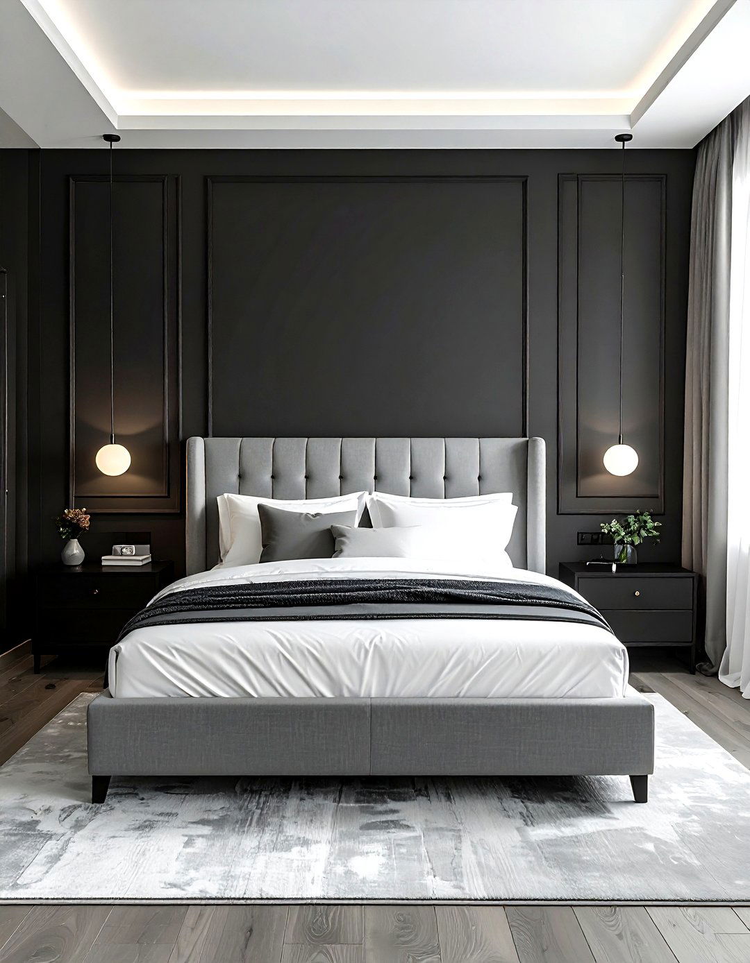 30 Dark Charcoal Bedroom Ideas for a Deep and Restful Sleep