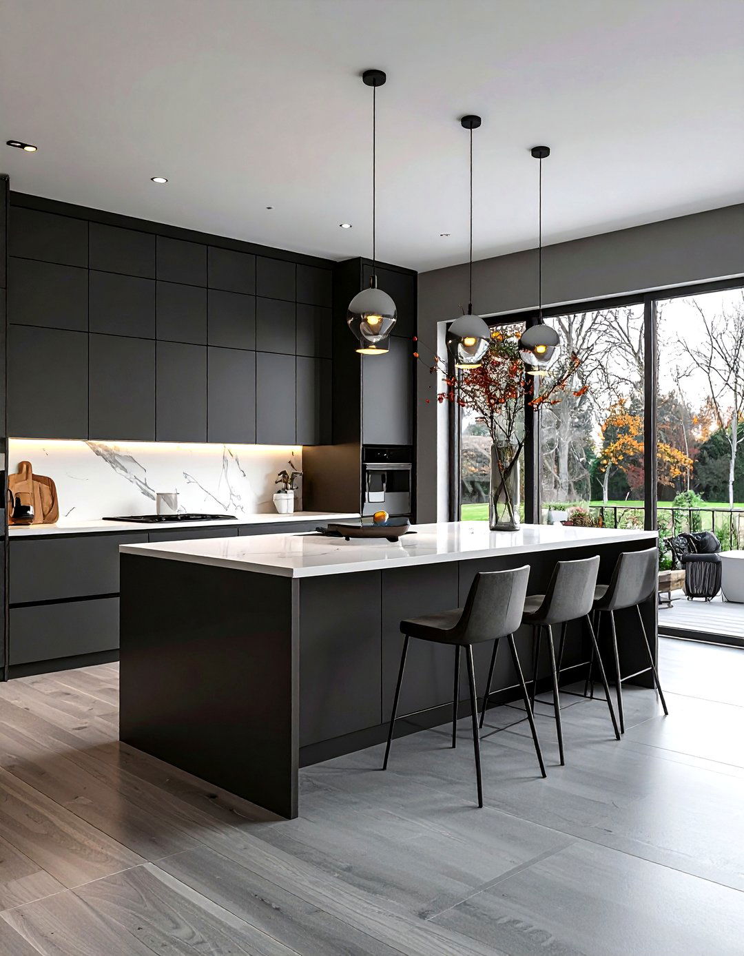 Dark charcoal kitchen - 30 kitchen ideas