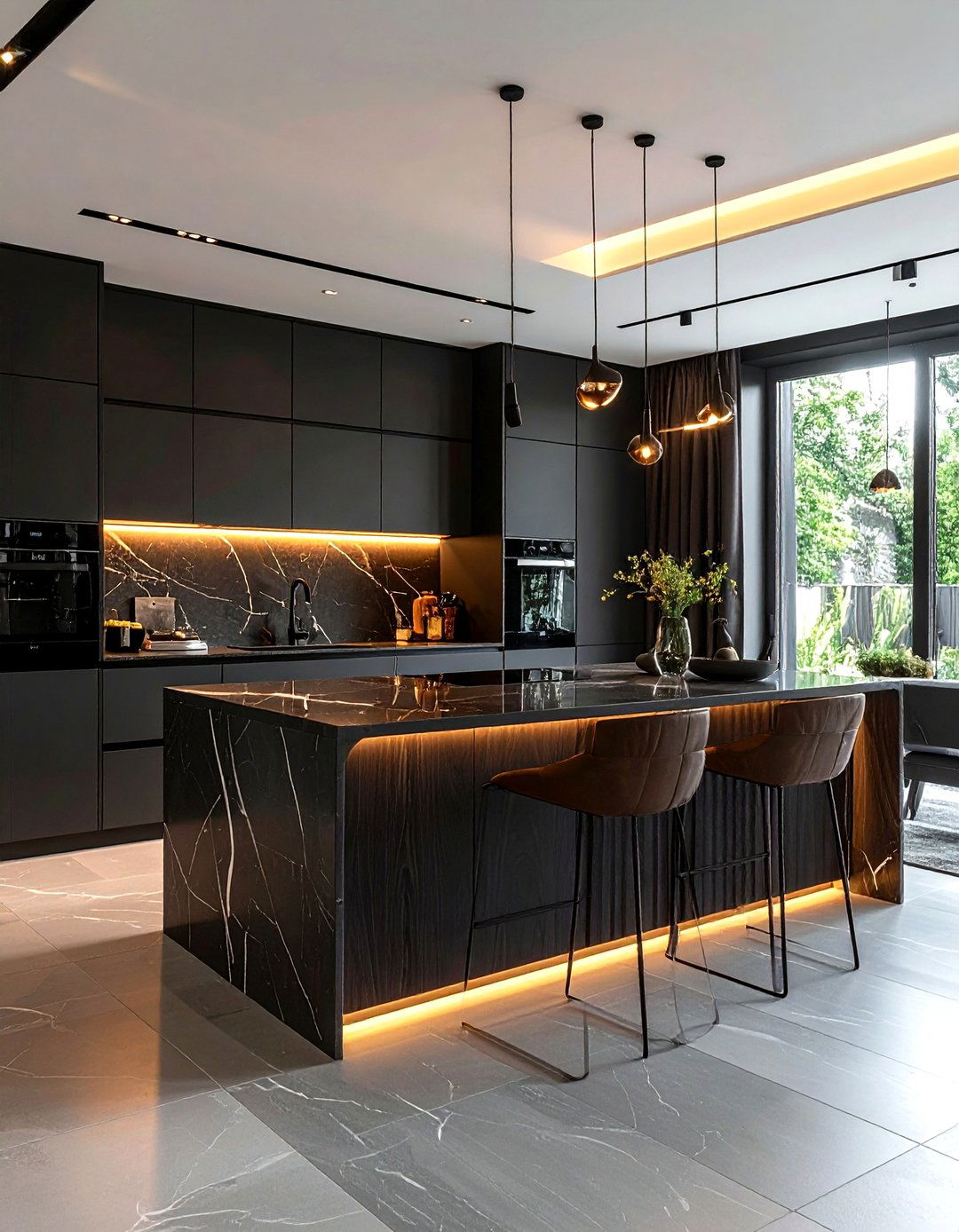 Dark contemporary kitchen - 30 dark kitchen ideas