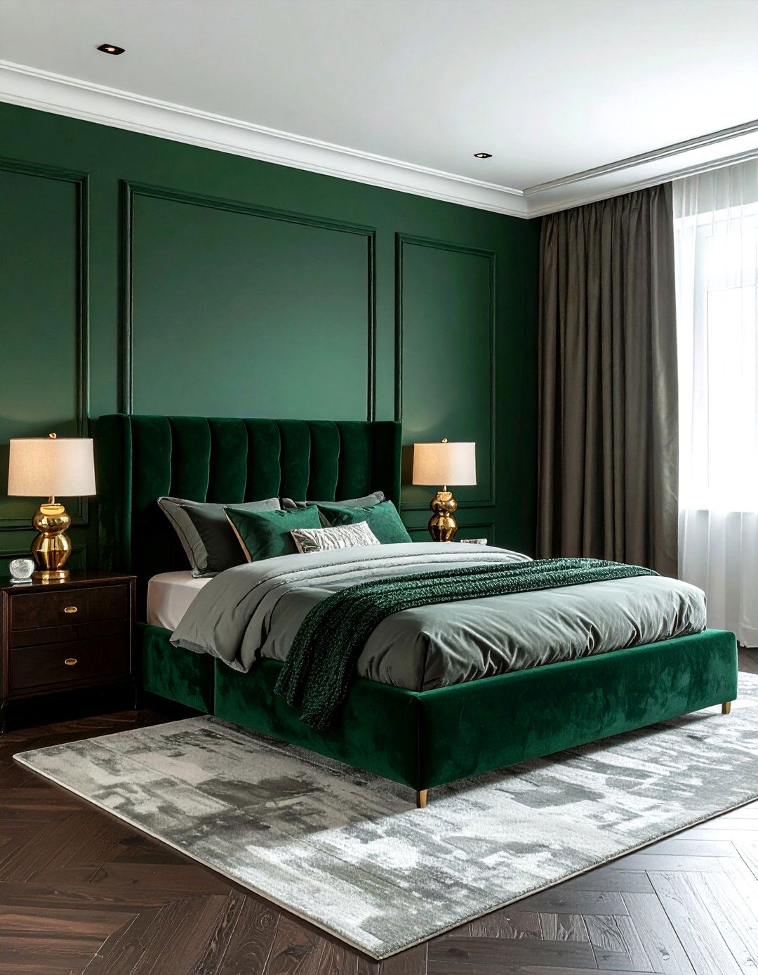 Dark emerald bedroom - 30 cool green bedroom ideas