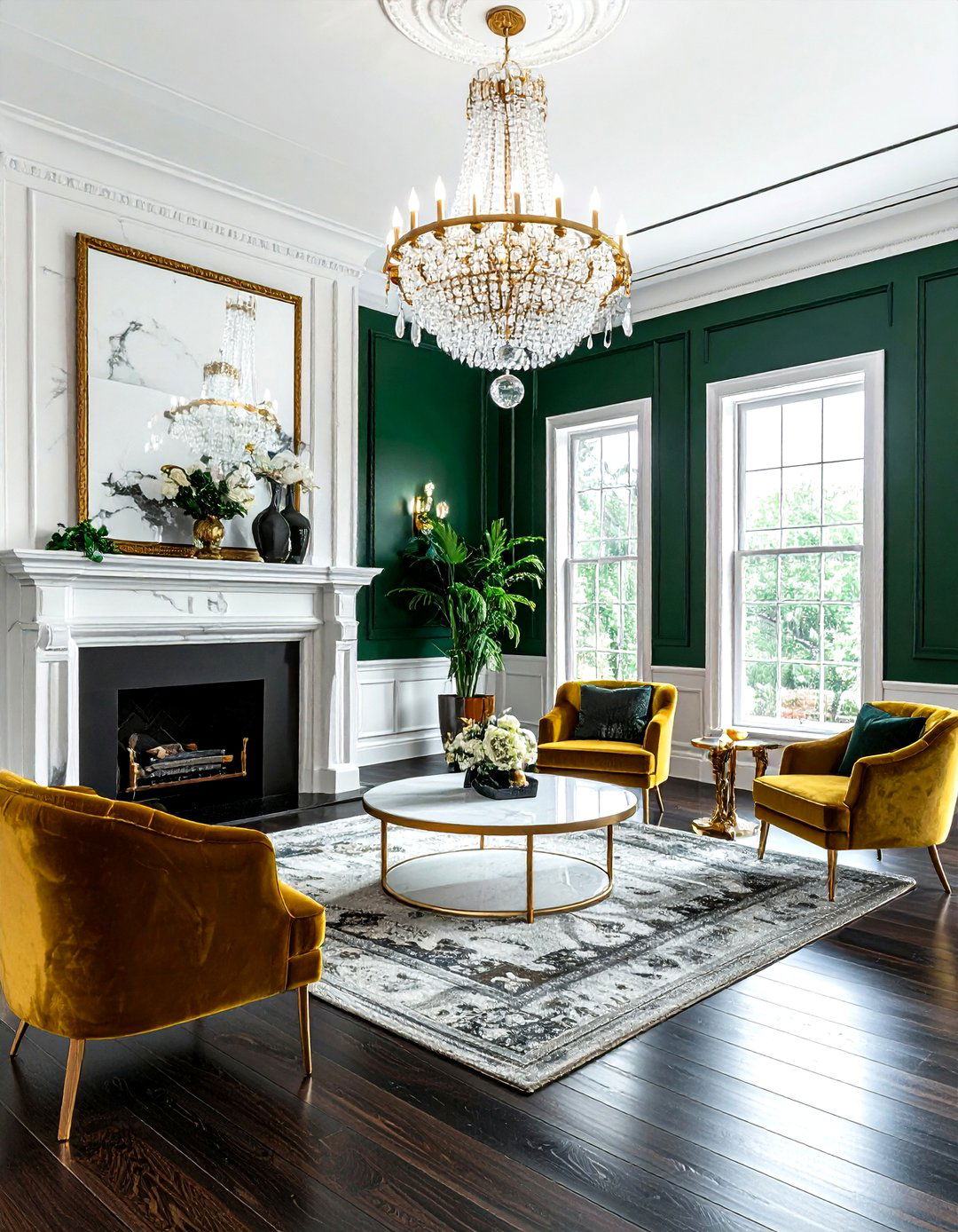 Dark emerald paint - 30 paint color ideas