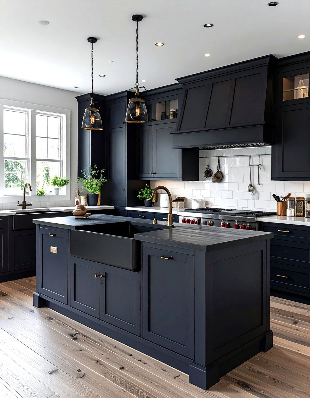 Dark farmhouse kitchen - 30 dark kitchen ideas