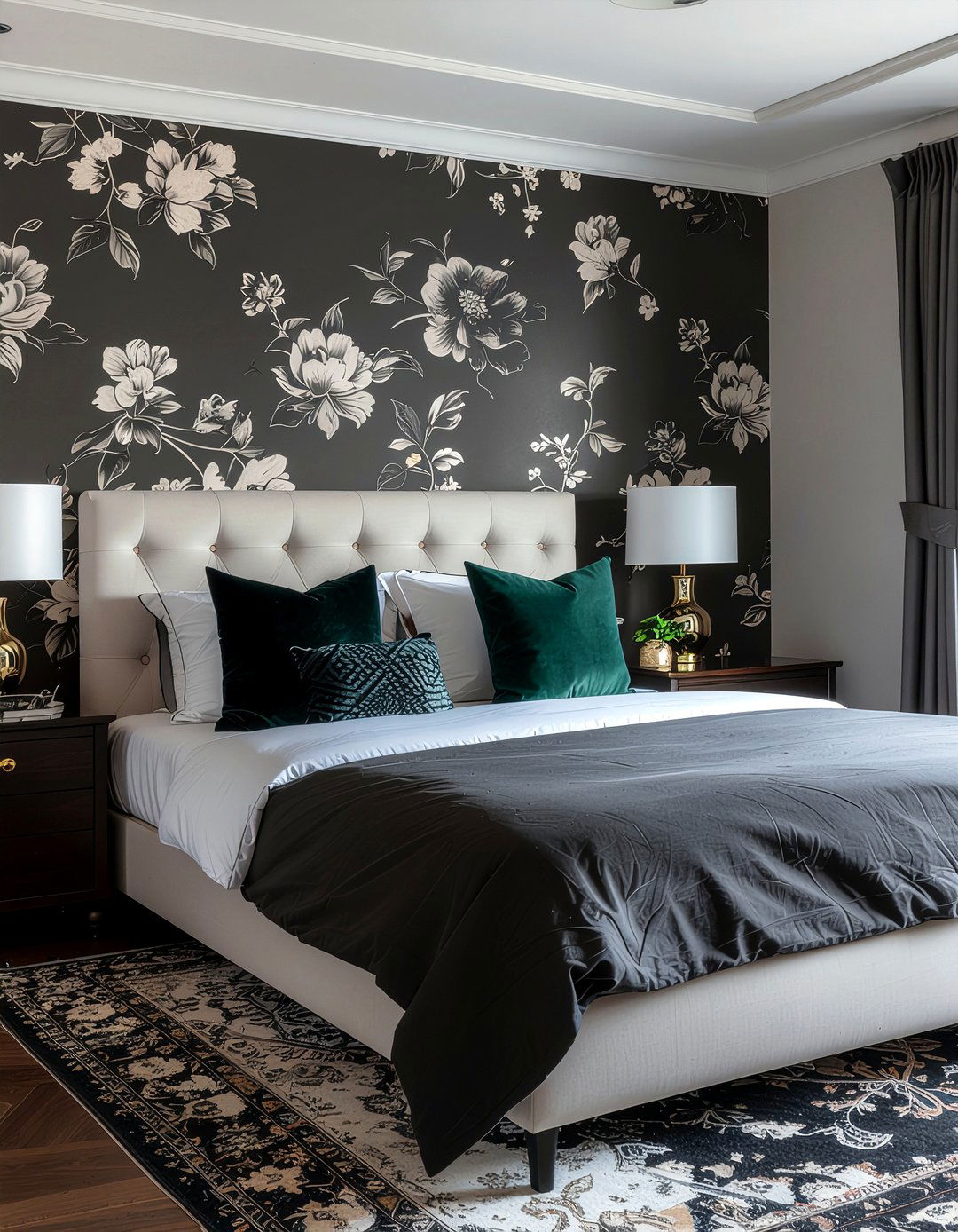 Dark floral wallpaper - 30 floral wallpaper ideas