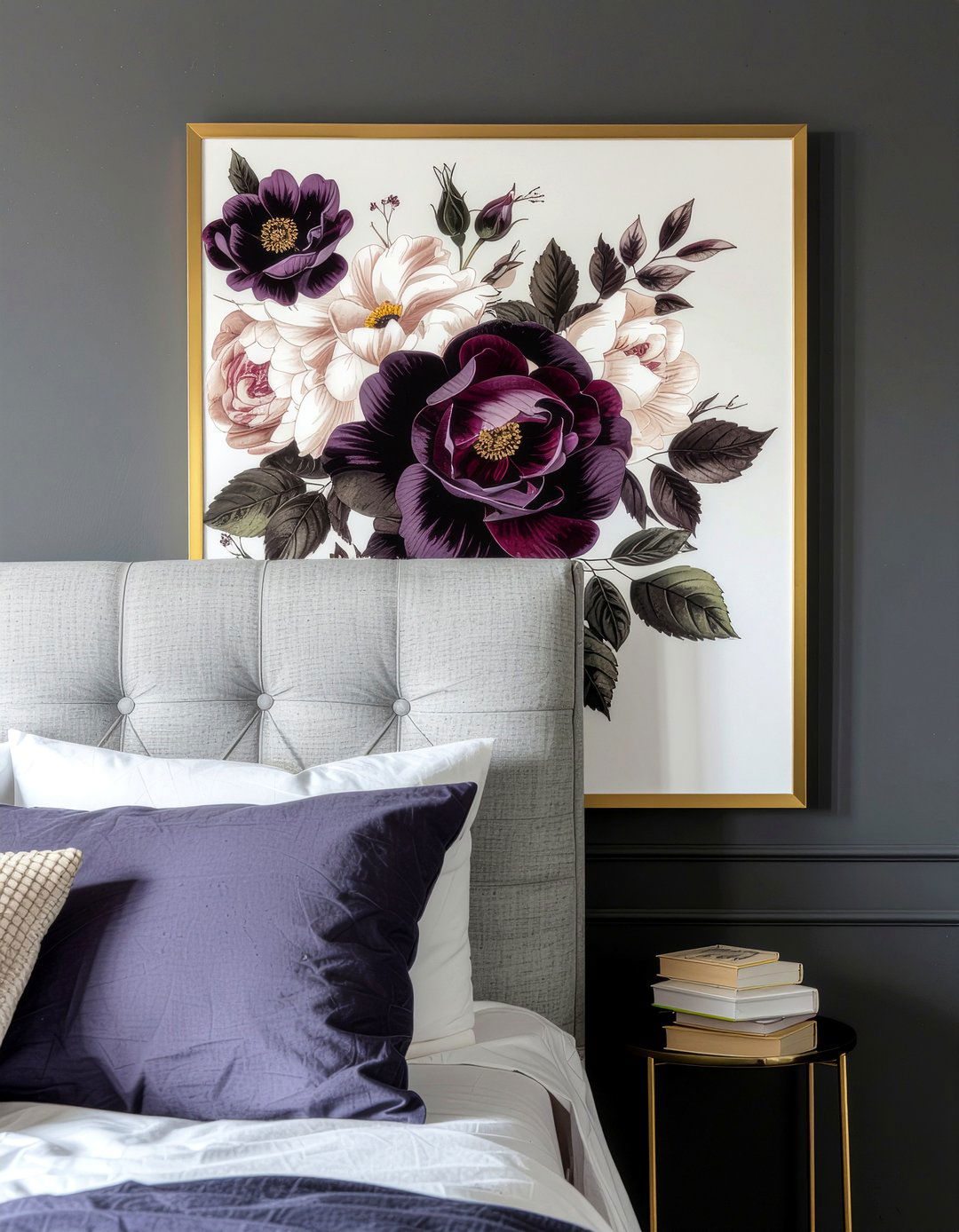 Dark floral wallpaper - 30 gothic bedroom ideas