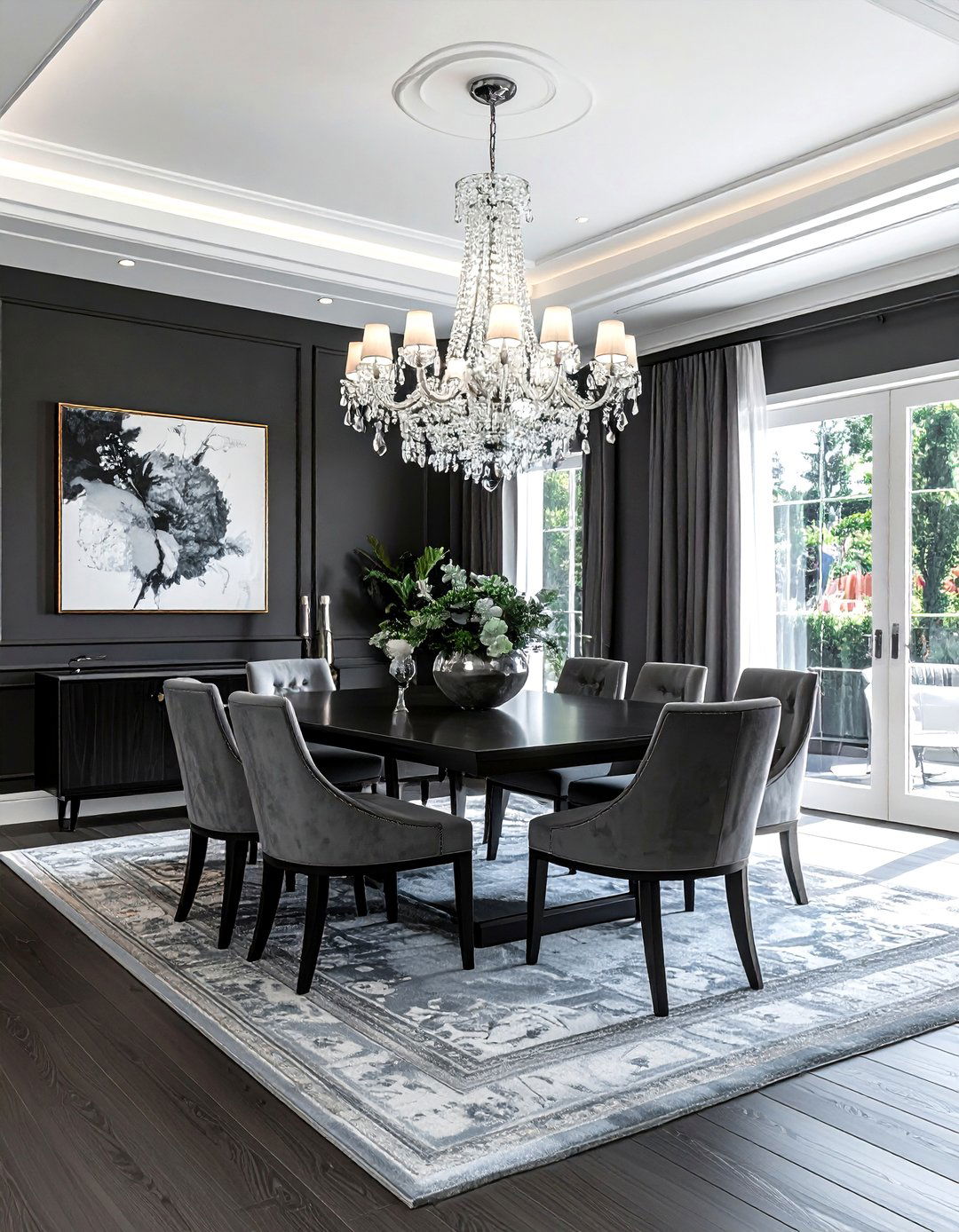 Dark gray dining room - 30 cool gray dining room ideas