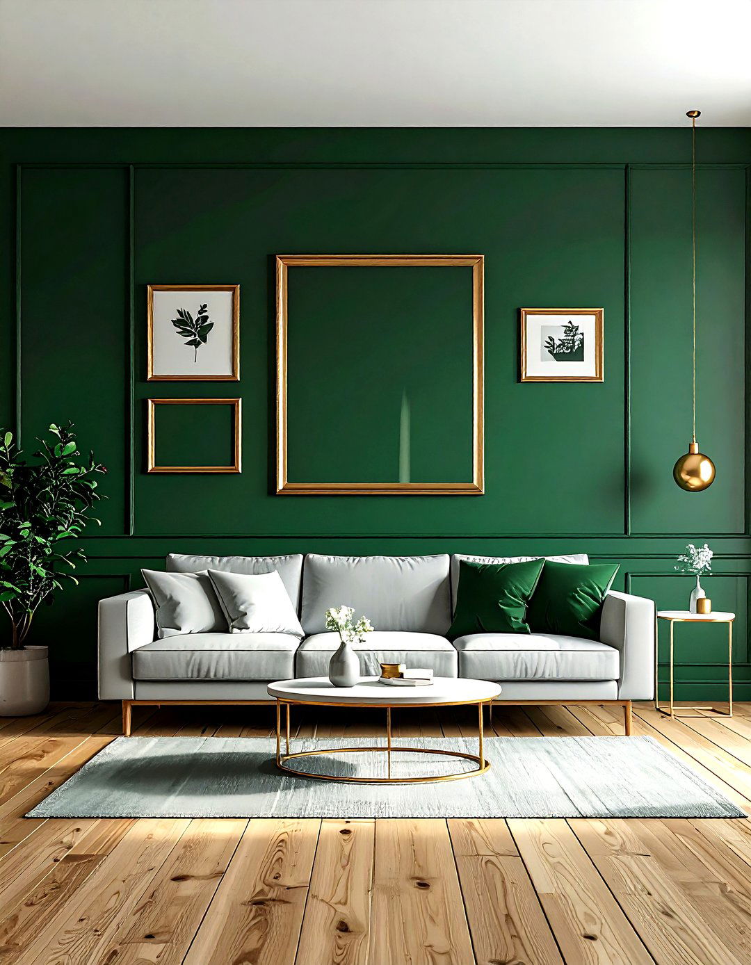 Dark green accent wall - 30 best home decor ideas