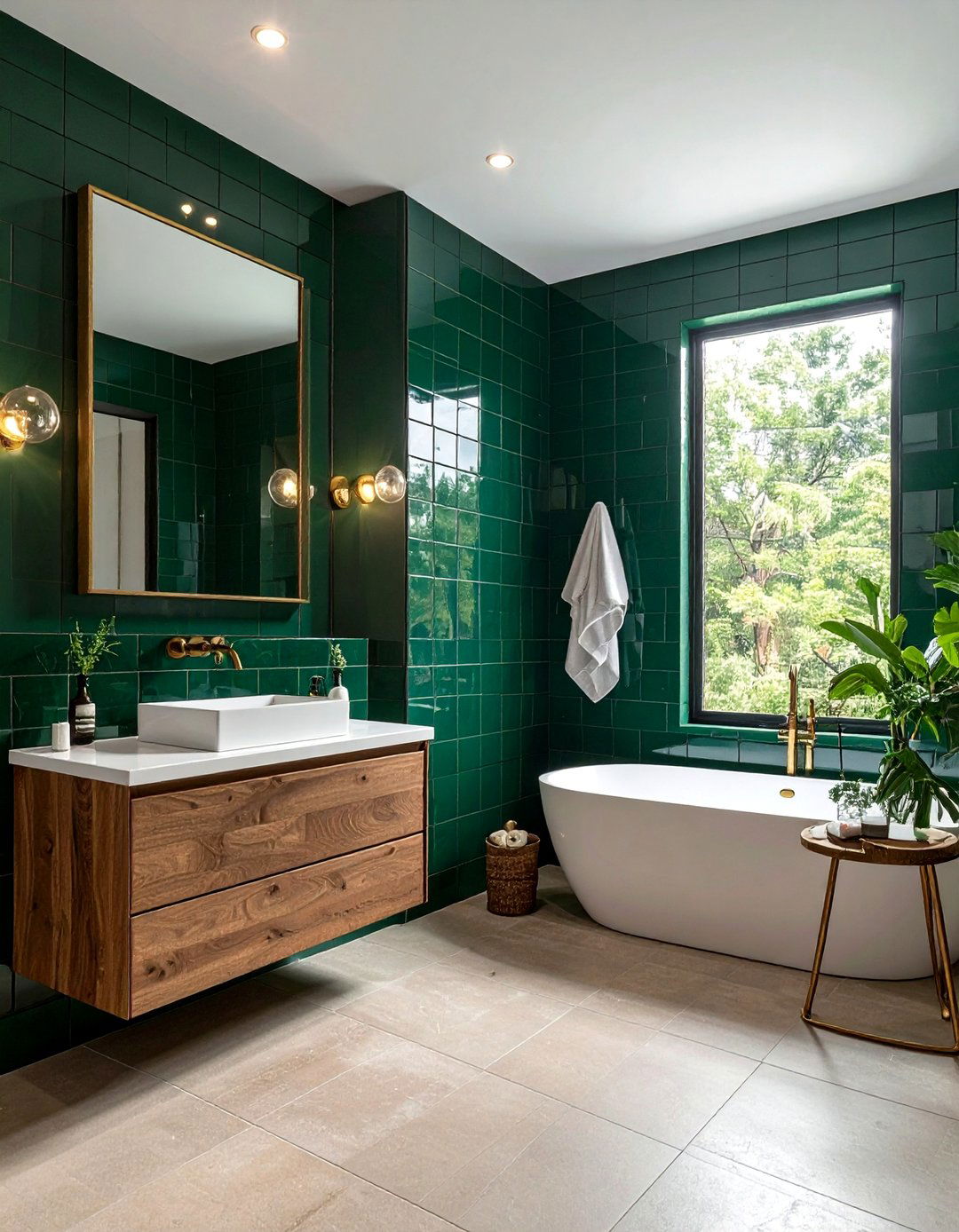 Dark green bathroom - 30 dramatic bathroom ideas