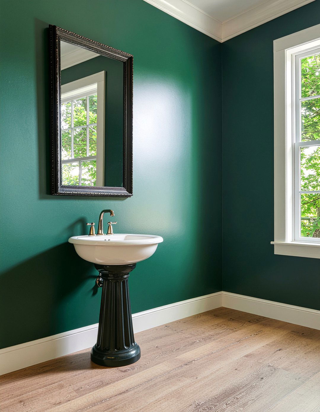 Dark green bathroom wall - 30 forest green bathroom ideas