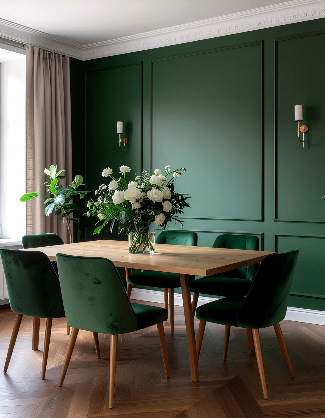 Dark green dining room walls - 30 contemporary dining room ideas