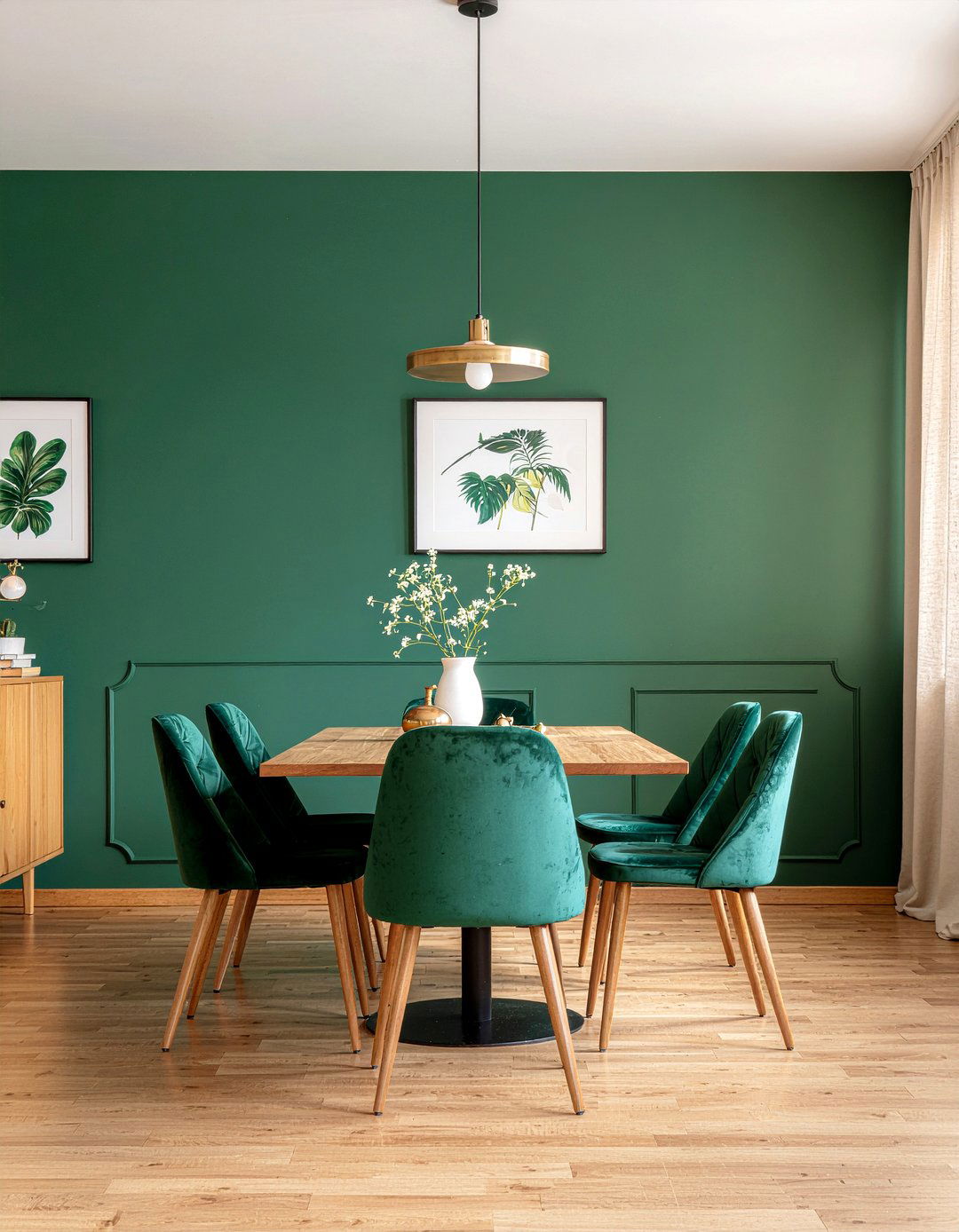 Dark green dining room walls - 30 easy dining room makeover ideas
