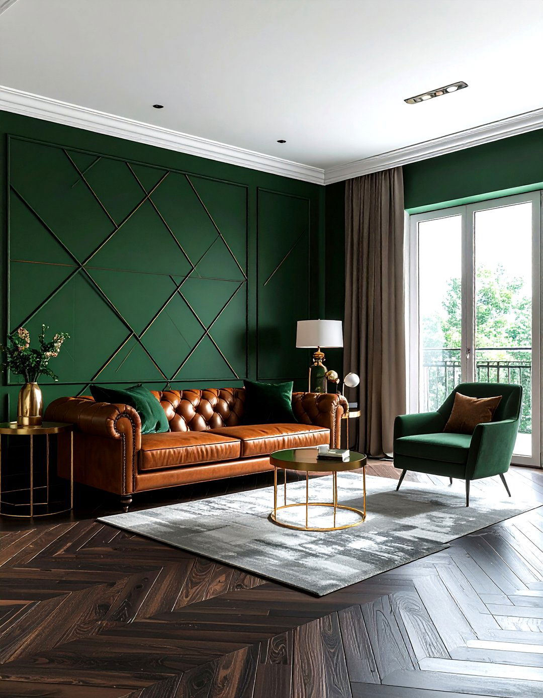 Dark green geometric wallpaper - 30 geometric wallpaper ideas
