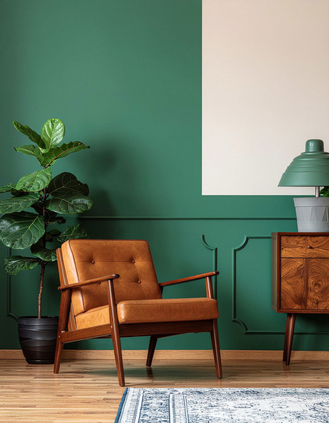 Dark green half wall - 30 living room half painted walls