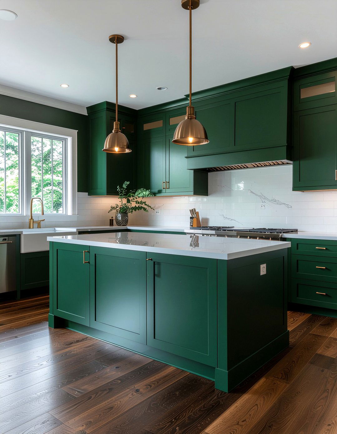 Dark green kitchen wall - 30 kitchen board and batten ideas